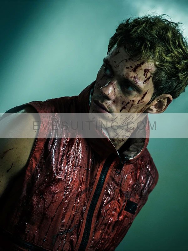 Movie Boy Kills World 2024 Bill Skarsgård Red Polyester Vest