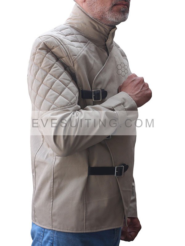 Mr Clay The Beekeeper 2024 Jason Statham Quilted Belted Jacket