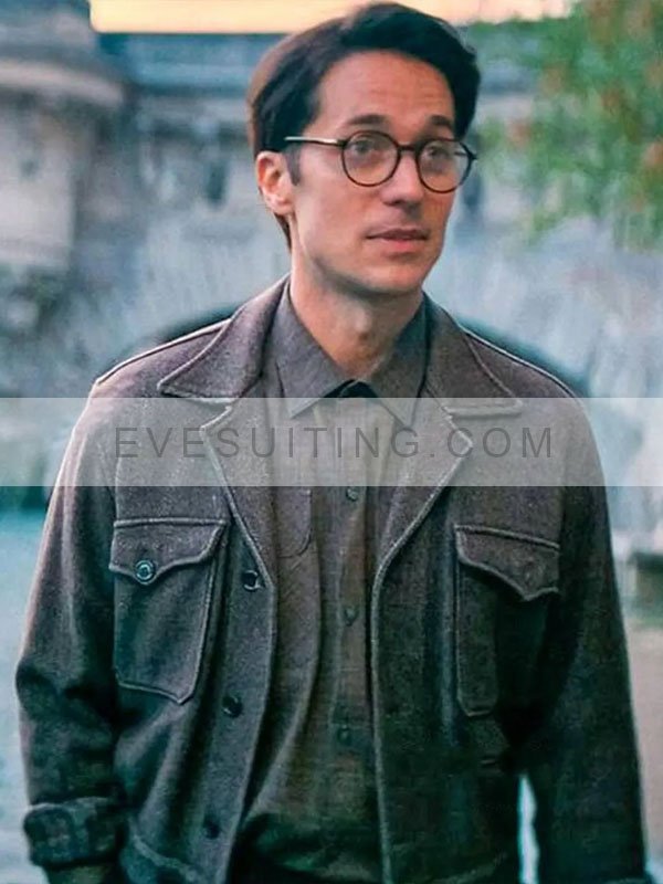 Mrs. Harris Goes to Paris 2022 Andre Fauvel Leather Jacket