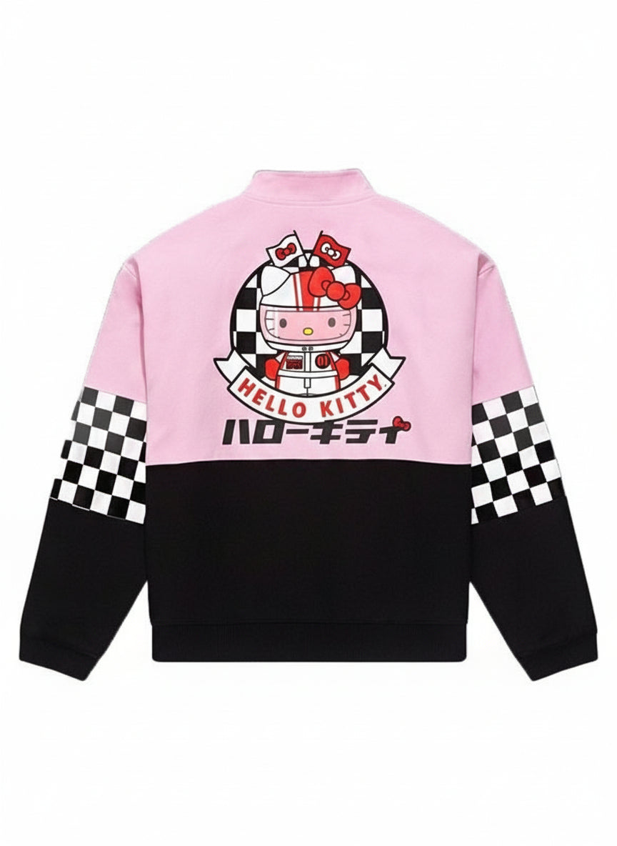 Multicolor Motorcycle Racing Hello Kitty Jacket