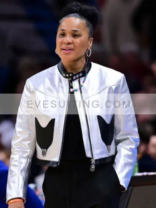 NCAA National Championship 2024 Dawn Staley Silver Jacket