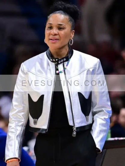 NCAA National Championship 2024 Dawn Staley Silver Jacket