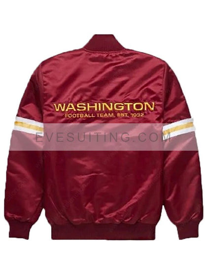 NFL Gridiron Washington Football Team Maroon Bomber Jacket