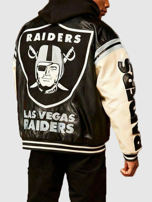 NFL Oversized Las Vegas Raiders Leather Jacket