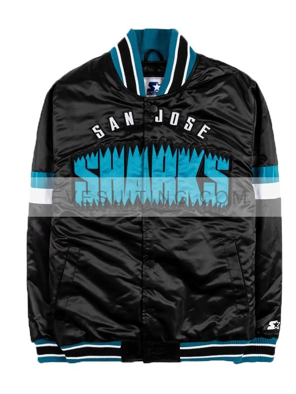 NHL San Jose Sharks Black Starter Jacket