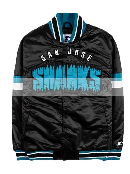 NHL San Jose Sharks Black Starter Jacket