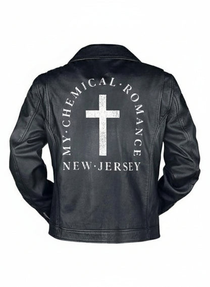 NJ My Chemical Romance Leather Moto Jacket