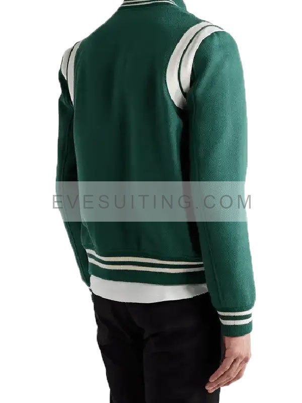 Nancy Drew Tv Series Tom Swift Tian Richards Bomber Wool Green Jacket