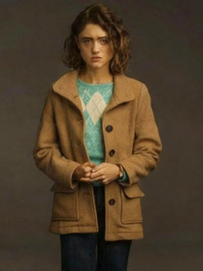 Natalia Dyer Stranger Things S03 Nancy Wheeler Wool Coat