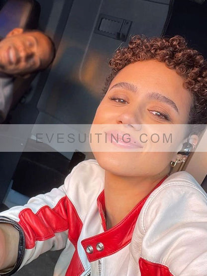 Nathalie Emmanuel Motorcycle Leather Jacket