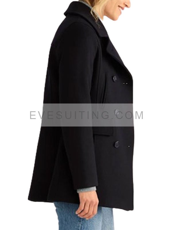 Navy Blue Wool Peacoat
