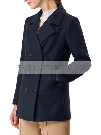 Navy Blue Wool Peacoat
