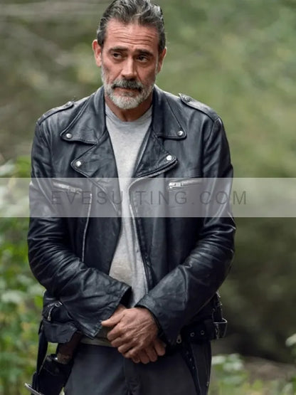 Negan Black Leather Jacket