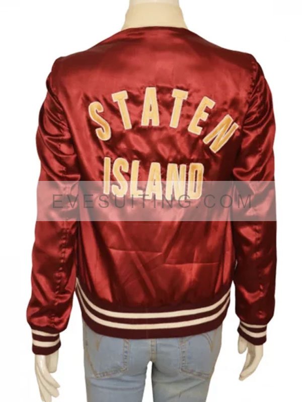 Nerve Movie Emma Roberts Vee Red Bomber Satin Jacket For Women's 