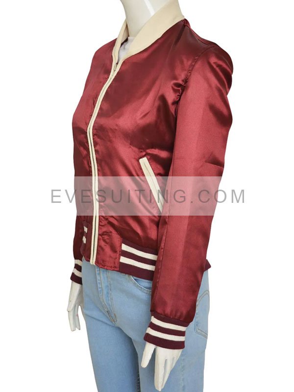 Nerve Movie Vee Red Bomber Jacket For Women's 