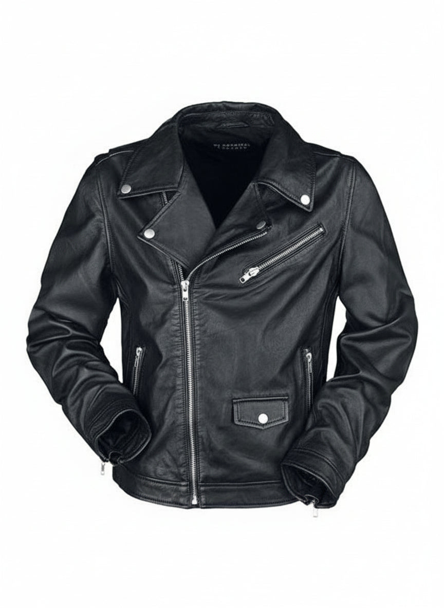 New Jersey My Chemical Romance Cross Black Leather Biker Jacket