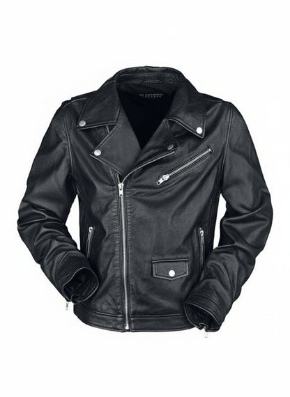 New Jersey My Chemical Romance Cross Black Leather Biker Jacket