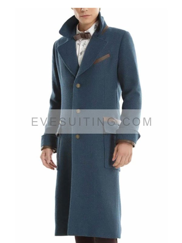 Newt Scamander Fantastic Beasts Blue Trench Coat