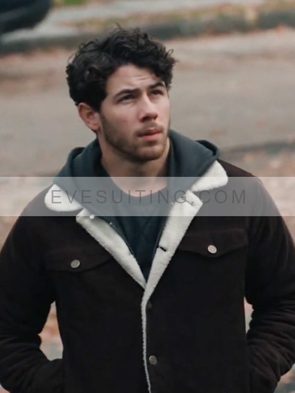Nick Jonas Shearling Jacket