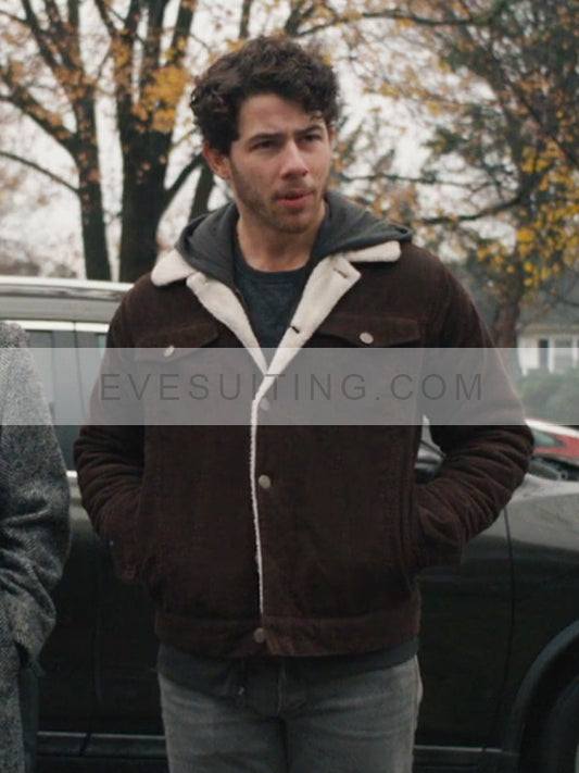 Nick Jonas The Good Half 2024 Shearling Collar Jacket