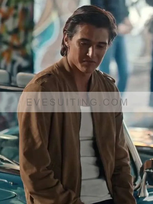 Nick Park Geek Girl 2024 Suede Bomber Jacket