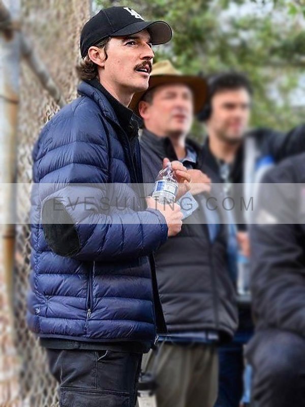 Night Swim 2024 Bryce McGuire Blue Puffer Jacket