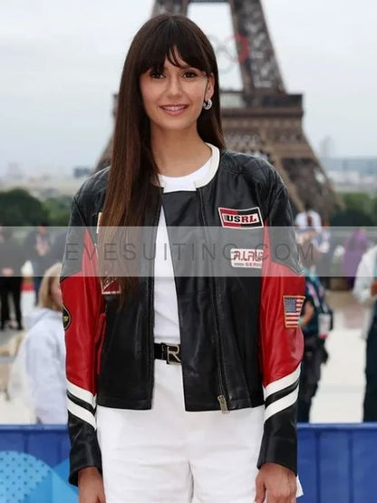 Nina Dobrev Leather Jacket