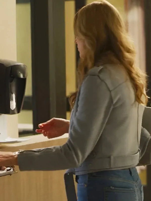 Nina Meyers Grey Leather Jacket