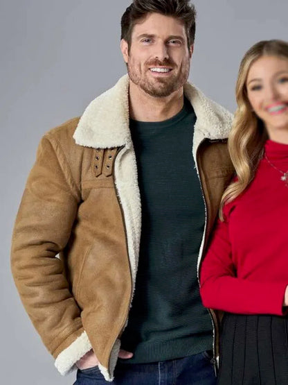 Noah Falling Like Snowflakes 2024 Marcus Rosner Brown Leather Shearling Jacket 