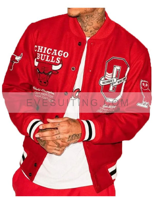 OVO Chicago Bulls Red Jacket