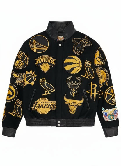 OVO NBA Jeff Hamilton Team Icons Black Jacket