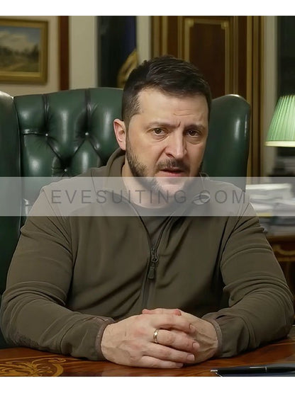 Olive Green Fleece Jacket