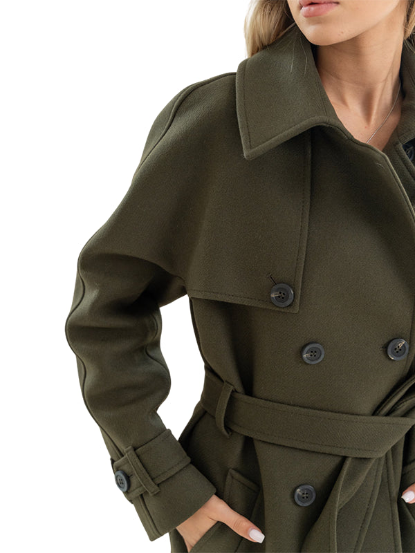 Olive Green Wool Coat