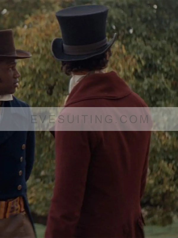 Oliver Jackson Cohen Mr. Malcolm’s List 2022 Lord Cassidy Burgundy Tailcoat