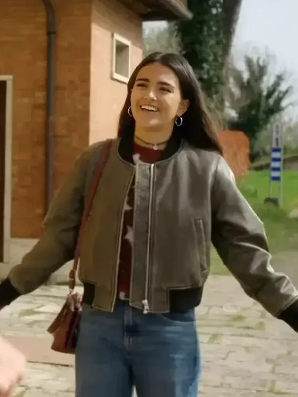 Olivia La Dolce Villa 2025 Brown Bomber Jacket