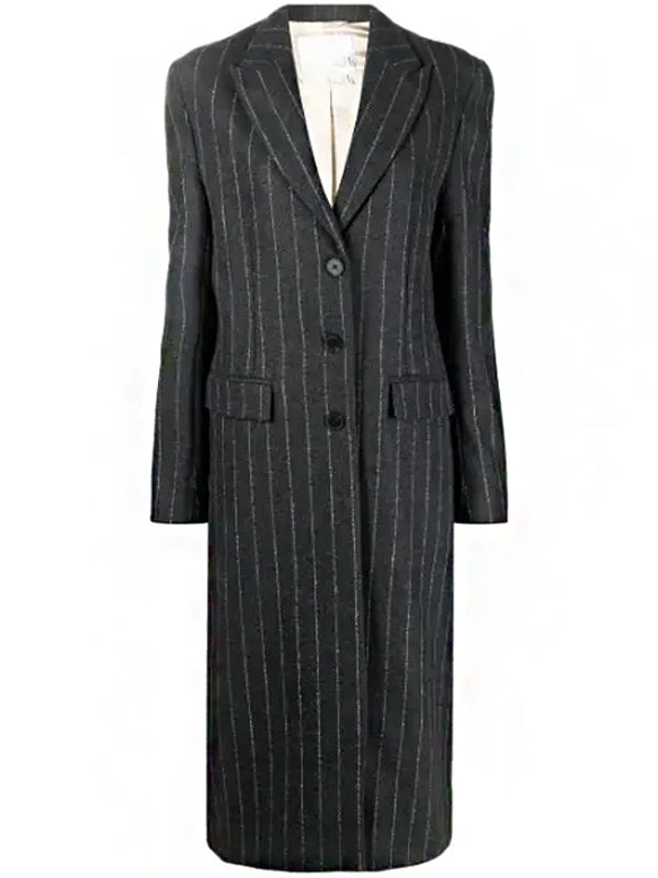 Only Murders In The Building S03 Selena Gomez Pinstripe Coat