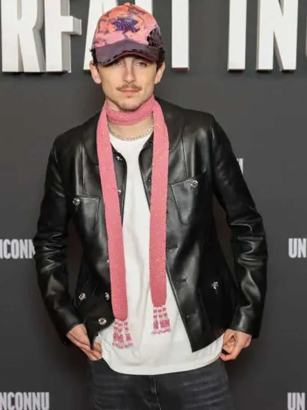 Paris Premiere 2025 Timothee Chalamet Leather Jacket