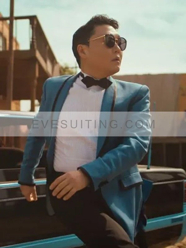 Park Jae-sang Song That That Suga PSY Blue Suiting Tuxedo