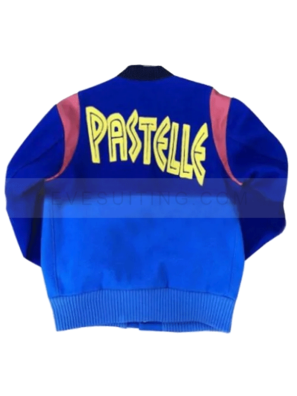 Pastelle Kanye West Blue Varsity Jacket