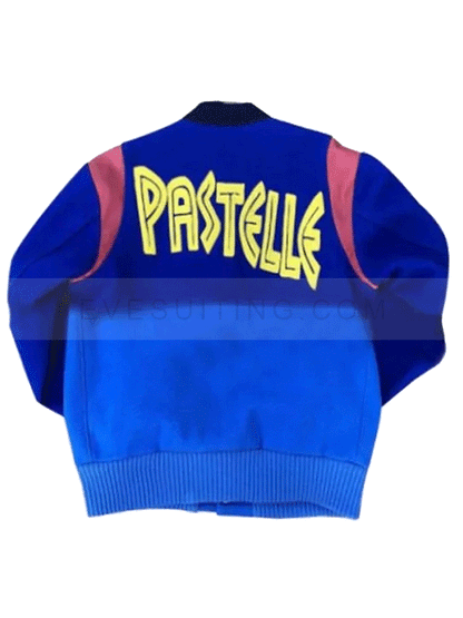 Pastelle Kanye West Blue Varsity Jacket