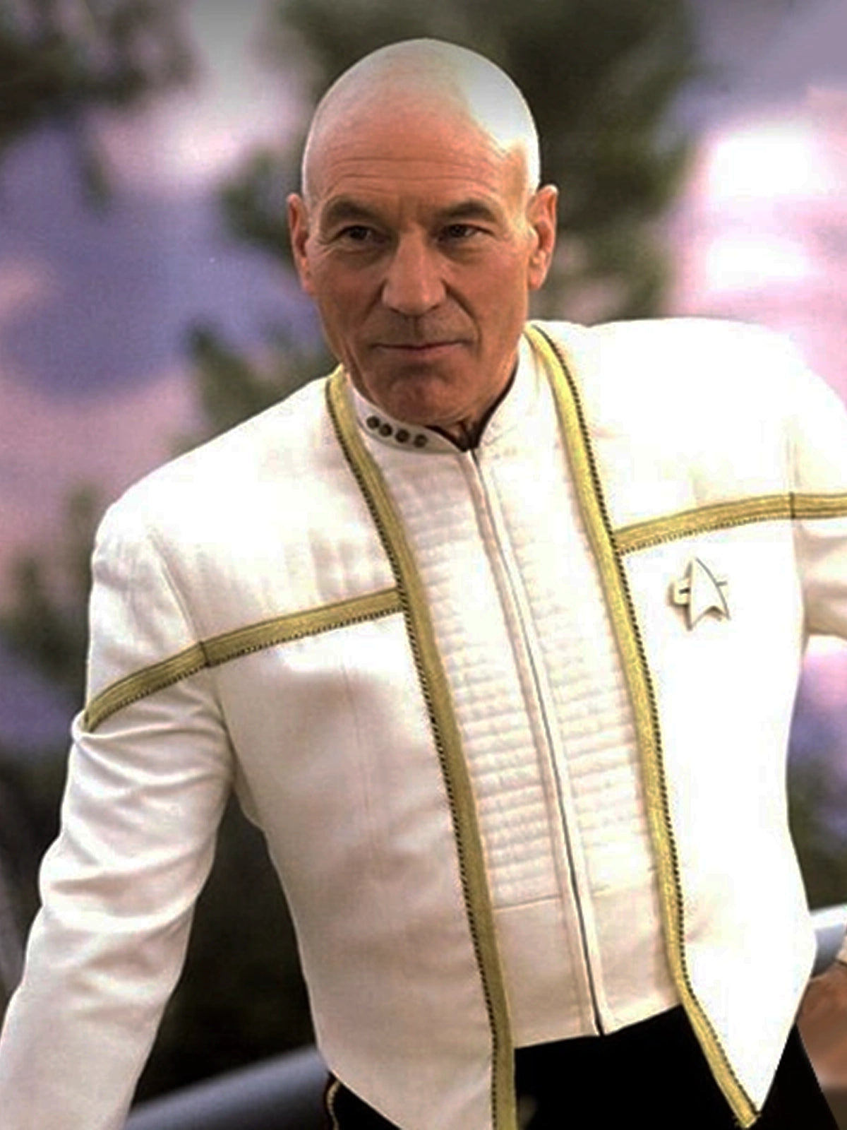 Patrick Stewart Star Trek Insurrection Captain Picard White Uniform Jacket