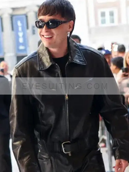 Peso Pluma 2024IHeartRadio Music Awards Leather Jacket