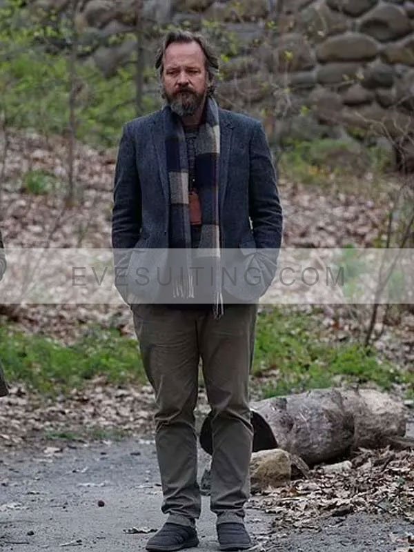 Peter Sarsgaard Memory 2024 Grey Wool Blazer