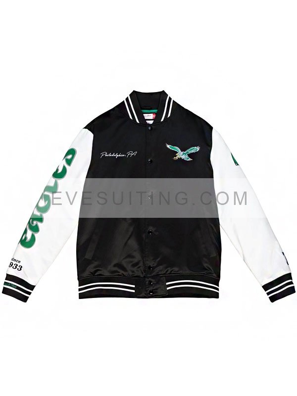 Philadelphia Eagles Team Origin Varsity Satin Jacket