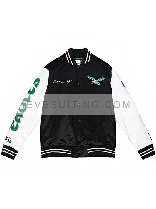 Philadelphia Eagles Team Origin Varsity Satin Jacket