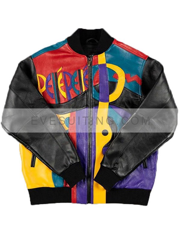 Picasso Plush Multicolor Leather Jacket