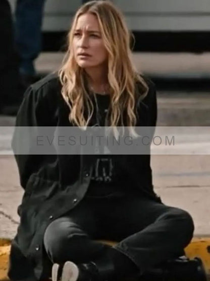 Piper Perabo Yellowstone S04 Summer Higgins Black Jacket 