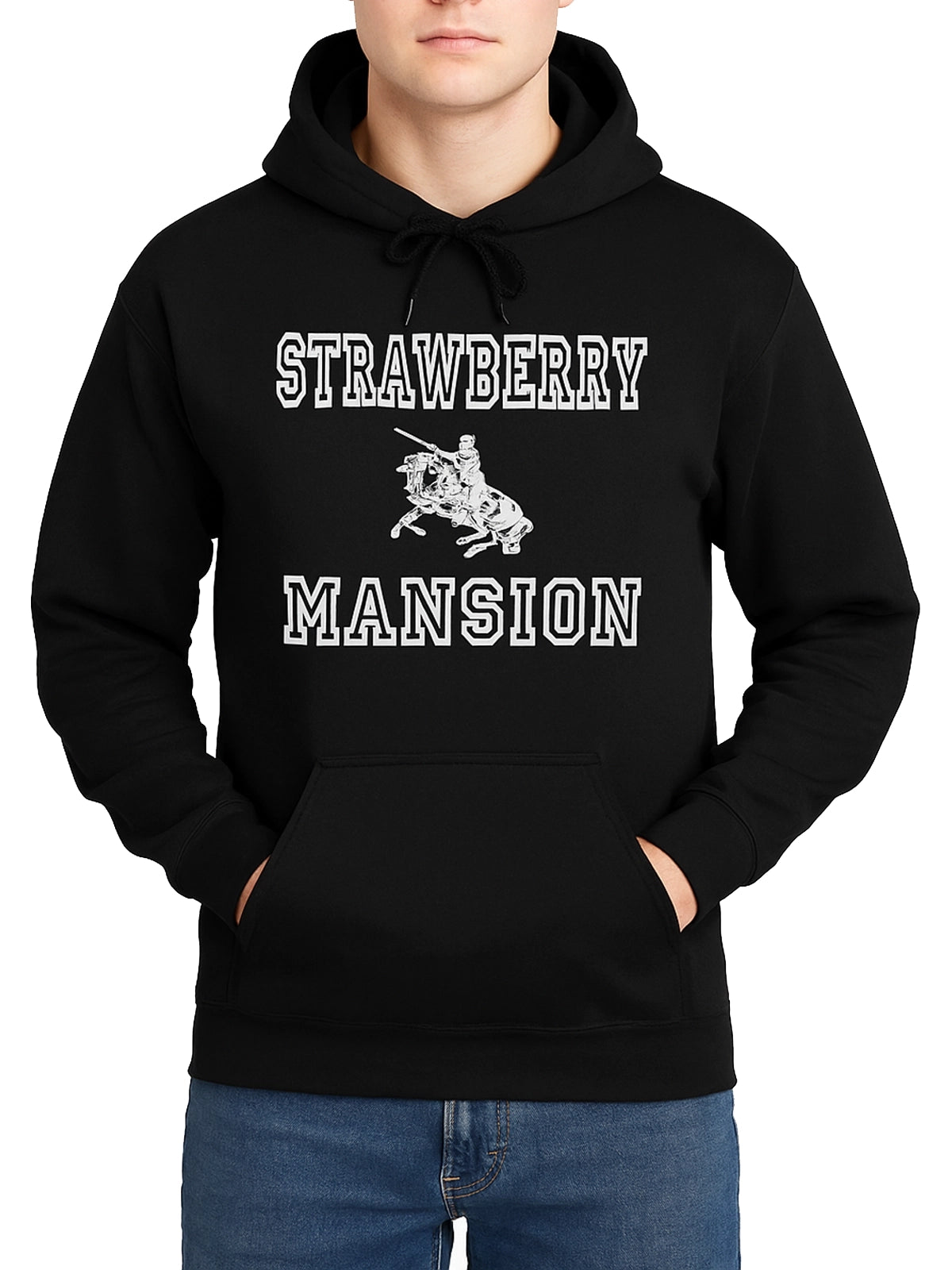 Premium Strawberry Mansion fleece hoodie for winter
