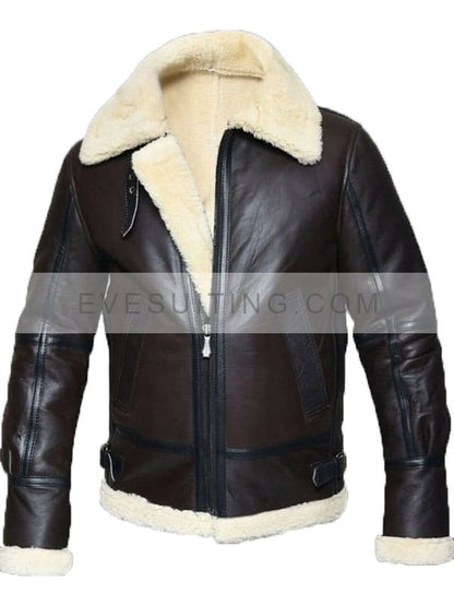 RAF Sheepskin Leather Flying Jacket Dark Brown