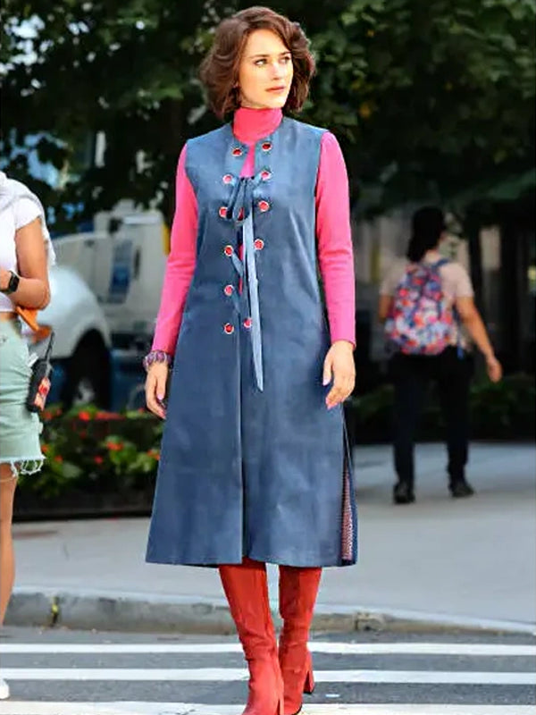 Rachel Brosnahan The Marvelous Mrs Maisel S05 Miriam Maisel Blue Long Vest